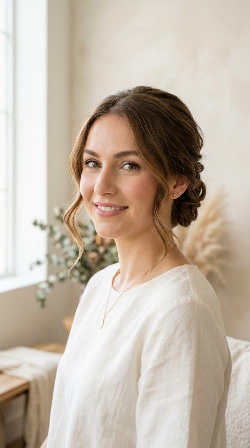 Chignon with Face-Framing Pieces