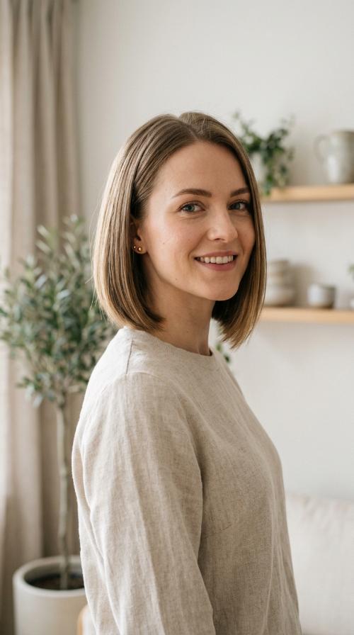Chin-Length A-Line Bob