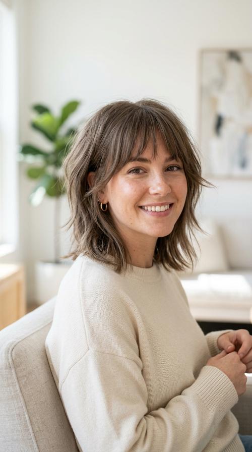 Choppy Shag for Thin Hair