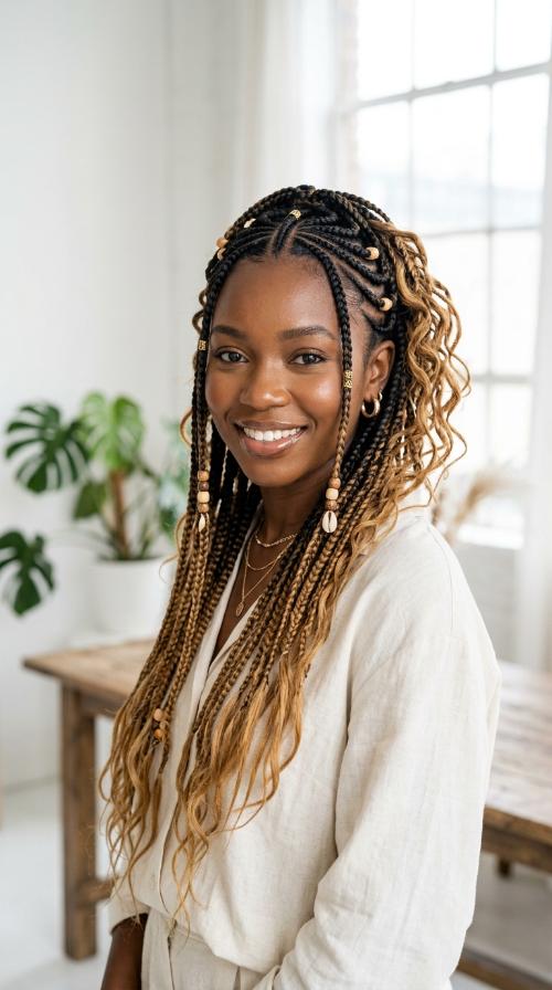 Classic Caramel Ombre Boho Fulani