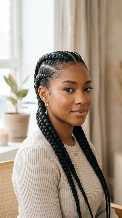 Classic Feed-In Dutch Braids