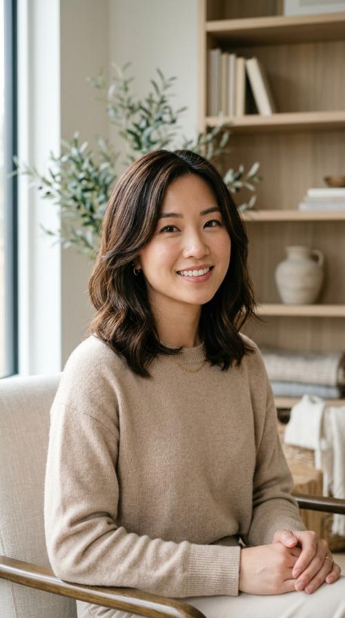Classic Lob with Face-Framing Layers