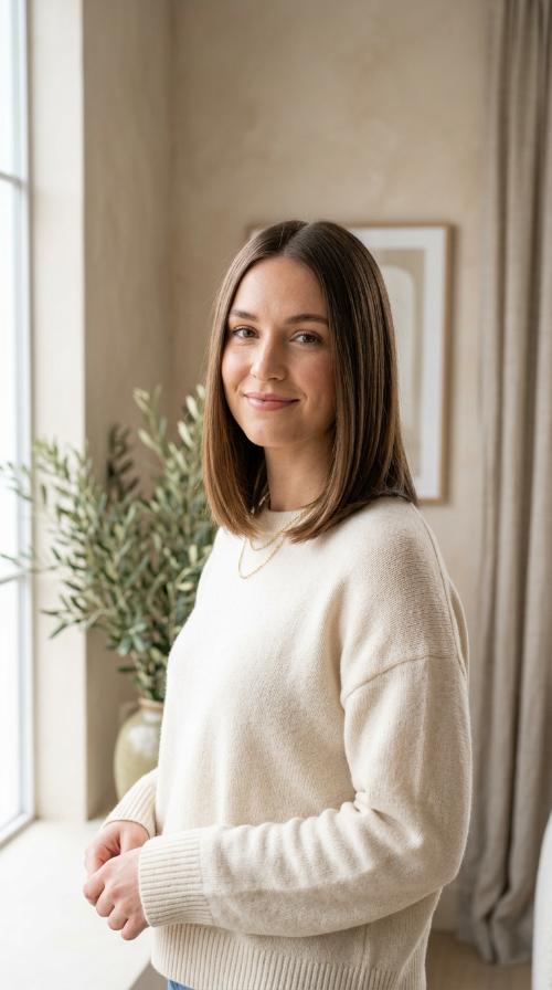 Classic One-Length Shoulder Cut