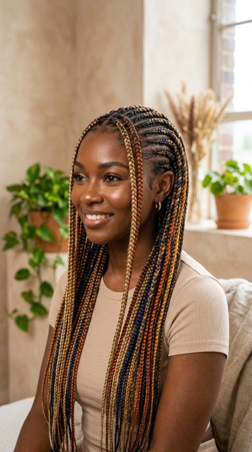 Colored Extension Braids