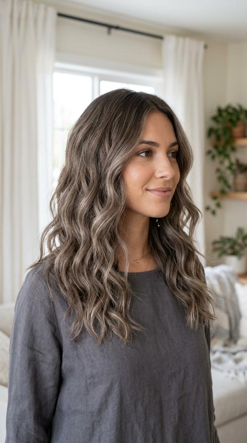 Cool Toned Ash Brown Waves