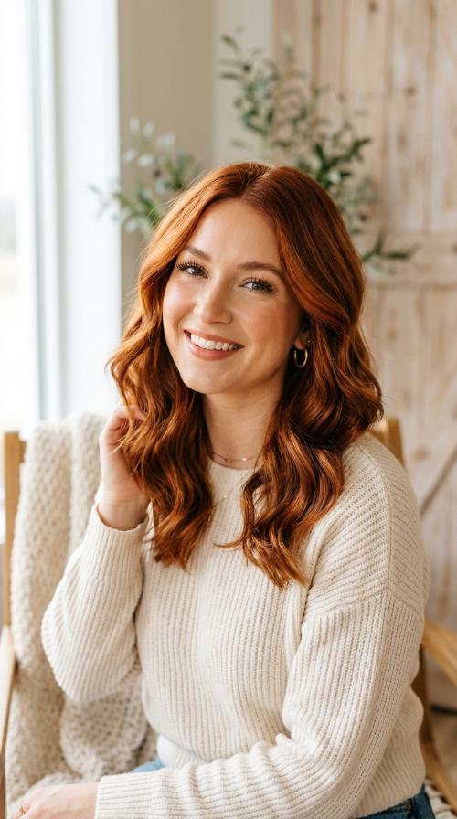 Copper Glossy Waves