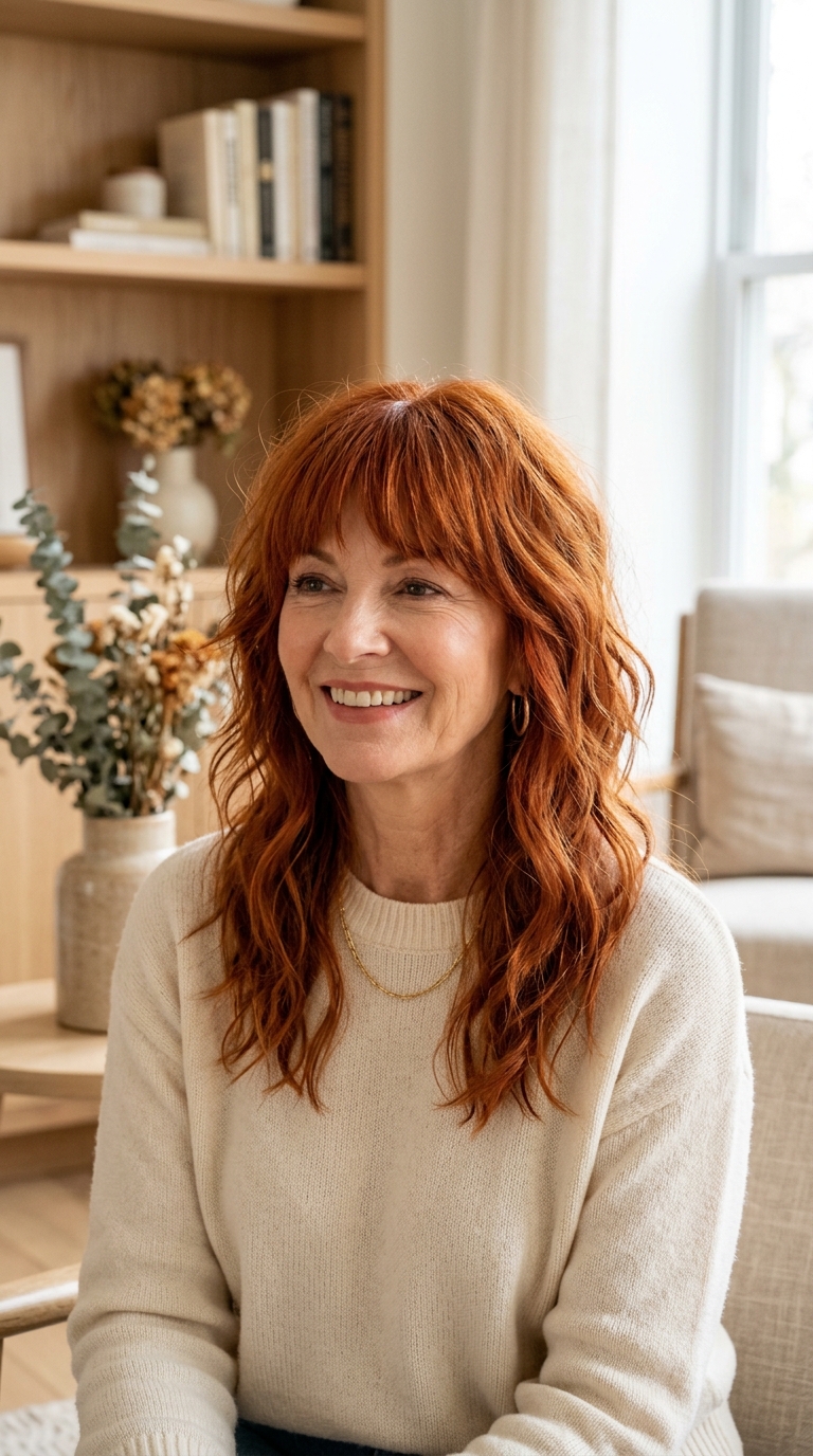 Copper Red Shag with Fringe
