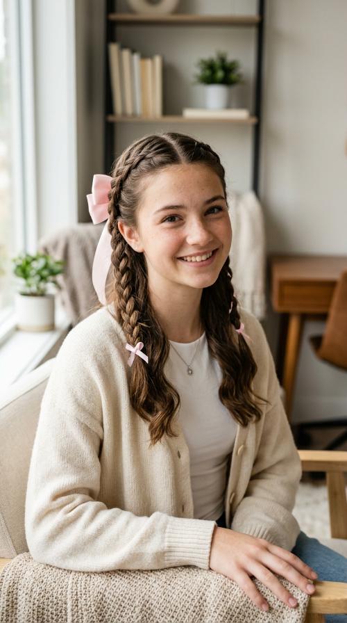 Coquette Ribbon Braids