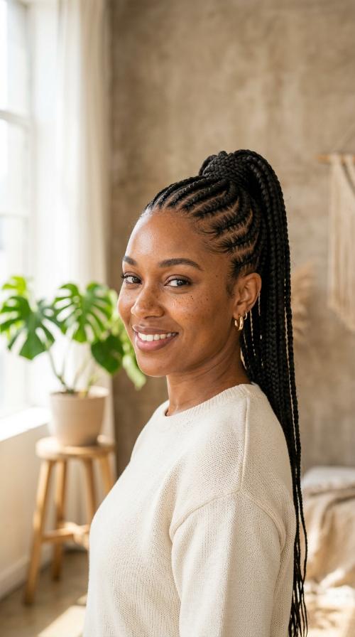 Cornrow Ponytail