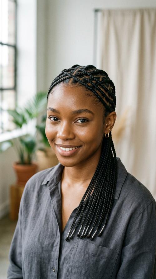 Criss-Cross Patterned Braids