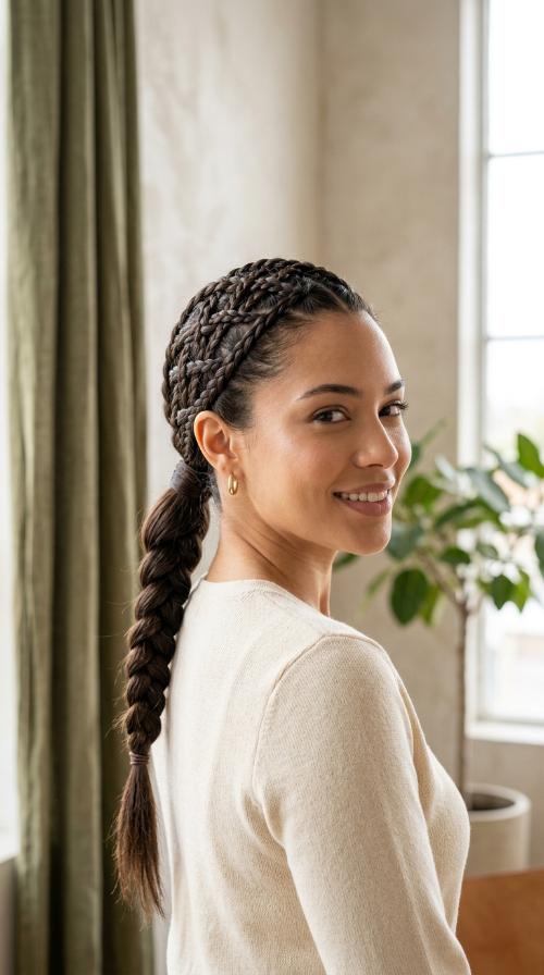 Criss-Cross Sectioned Braid