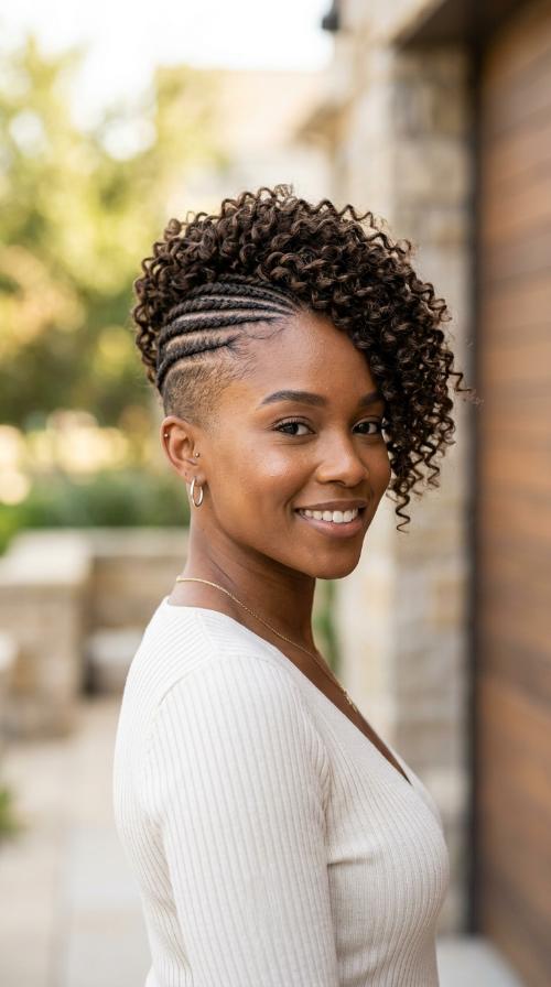 Crochet Curls with a Sleek Side Taper