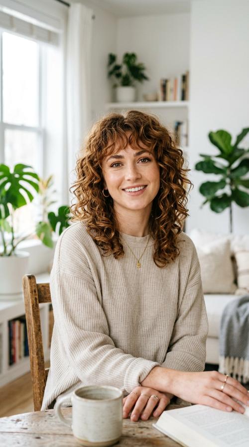Curly Shag with Wispy Fringe