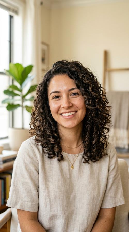 Curly Shoulder-Length U-Cut