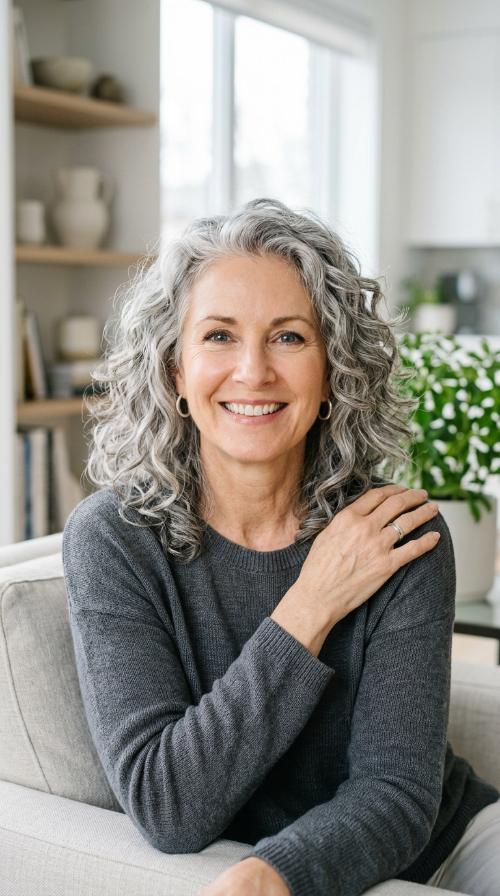 Curly Silver Mane