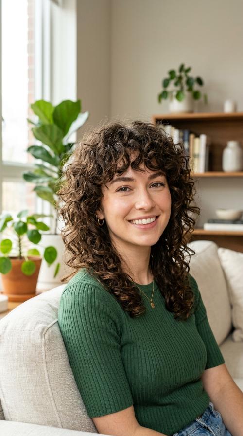 Curly Texture Wolf Cut