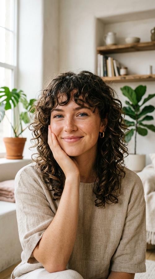 Curly Wolf Cut