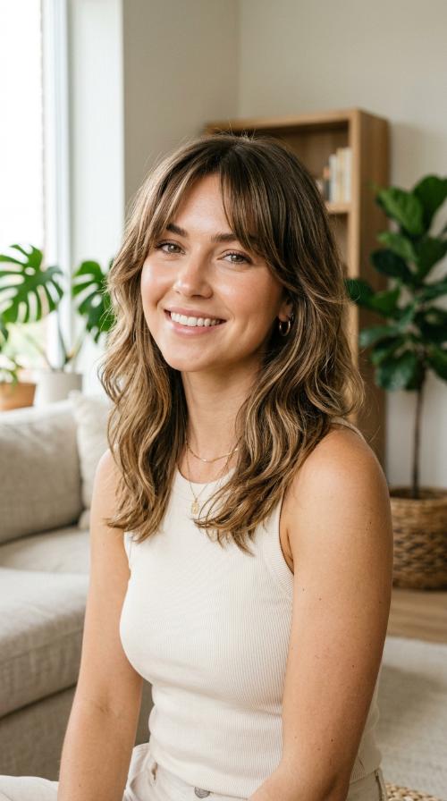 Curtain Bangs with Layers