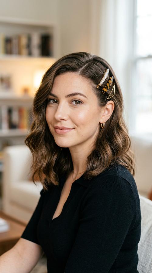 Deep Side Part with Clips