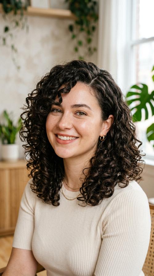 Deep Side-Parted Curls