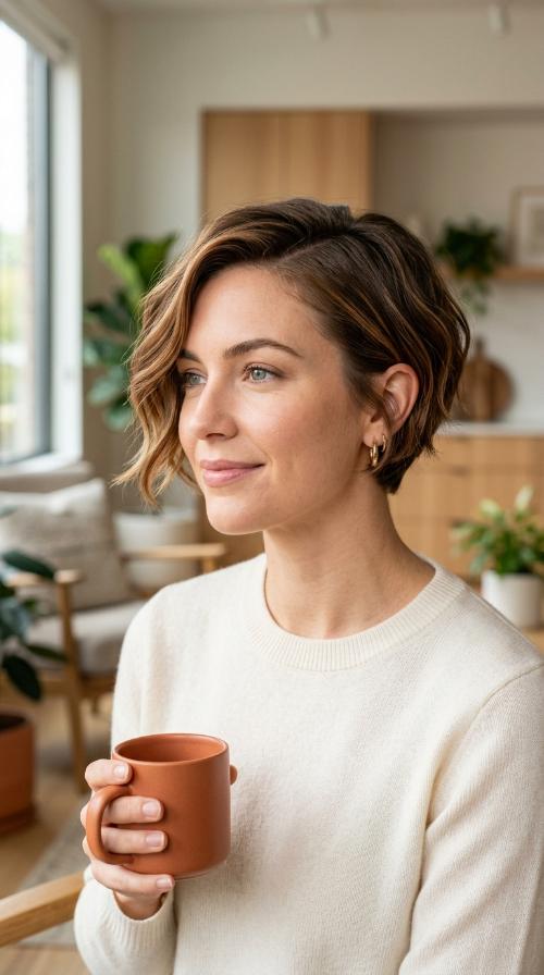Deep Side-Parted Pixie Bob