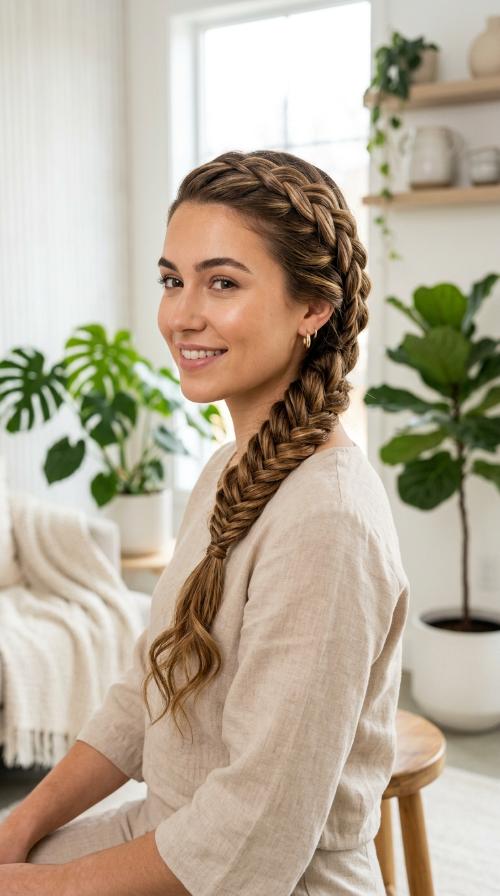 Diagonal French Braid