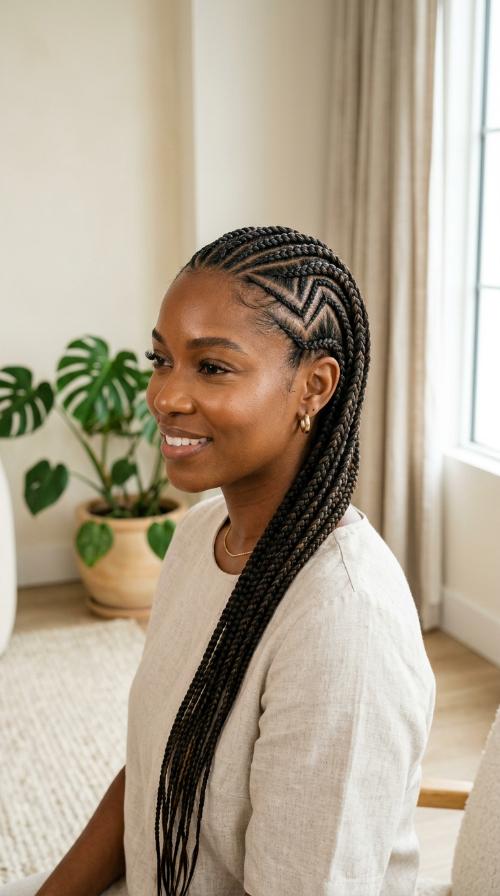Diagonal Geometric Stitch Braids