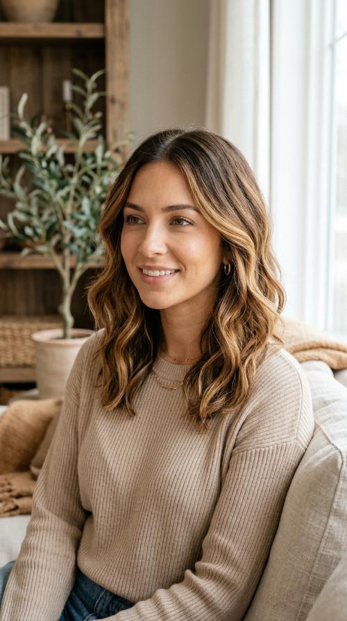Dimensional Caramel Balayage