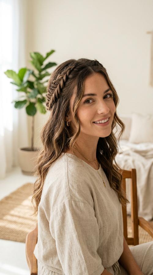Double Braided Boho Half-Up