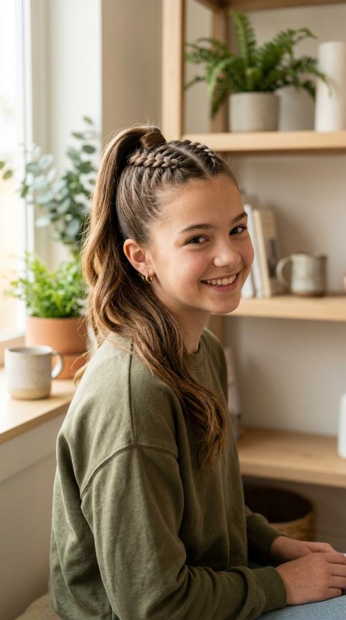Double Braided High Pony