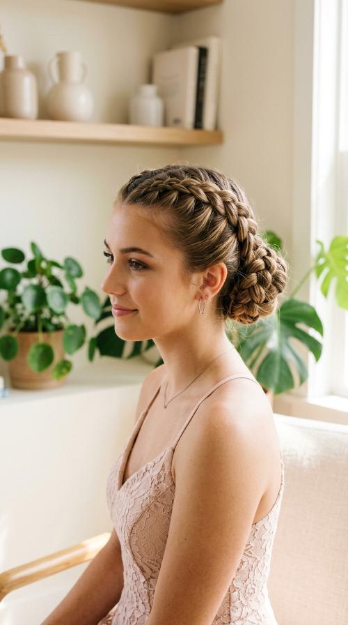 Double Dutch Braid Bun