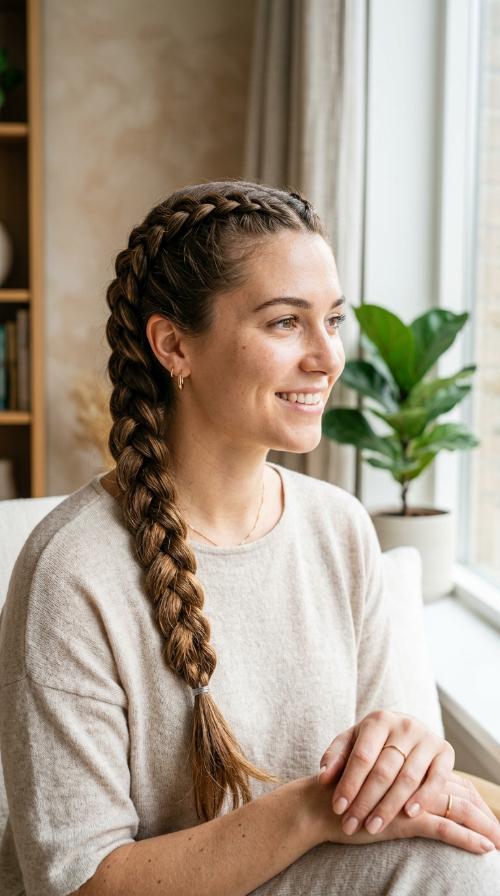 Double Four-Strand Dutch Braids