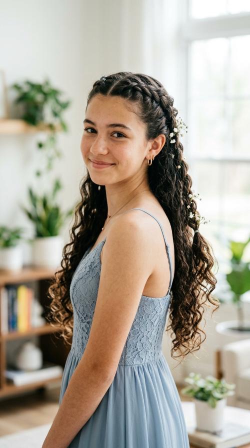 Double French Braid Half-Back