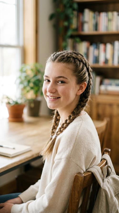 Double French Braids