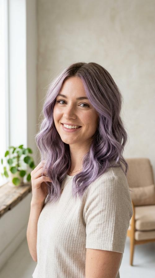 Dusty Lavender Balayage
