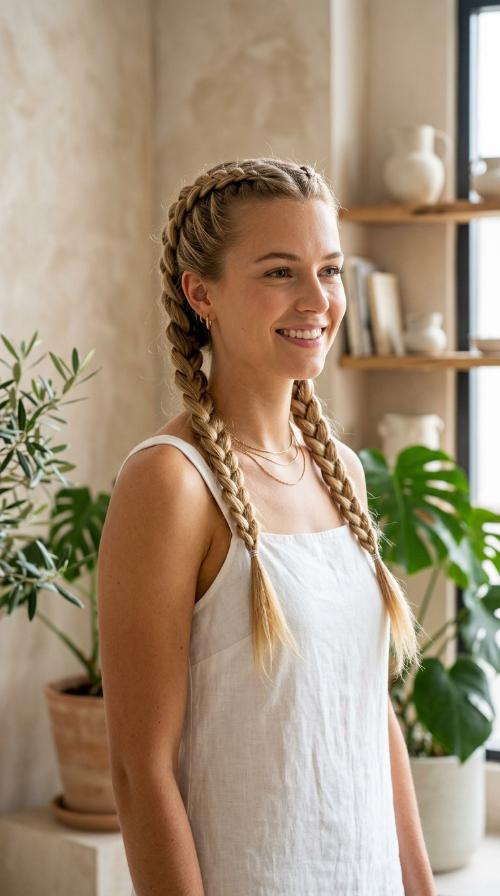 Dutch Braided Pigtails