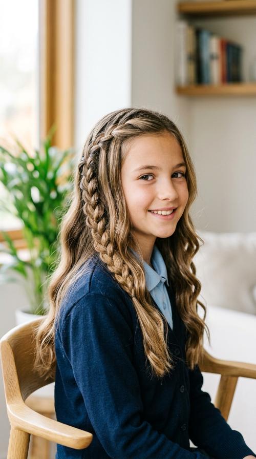 Elegant Waterfall Braid