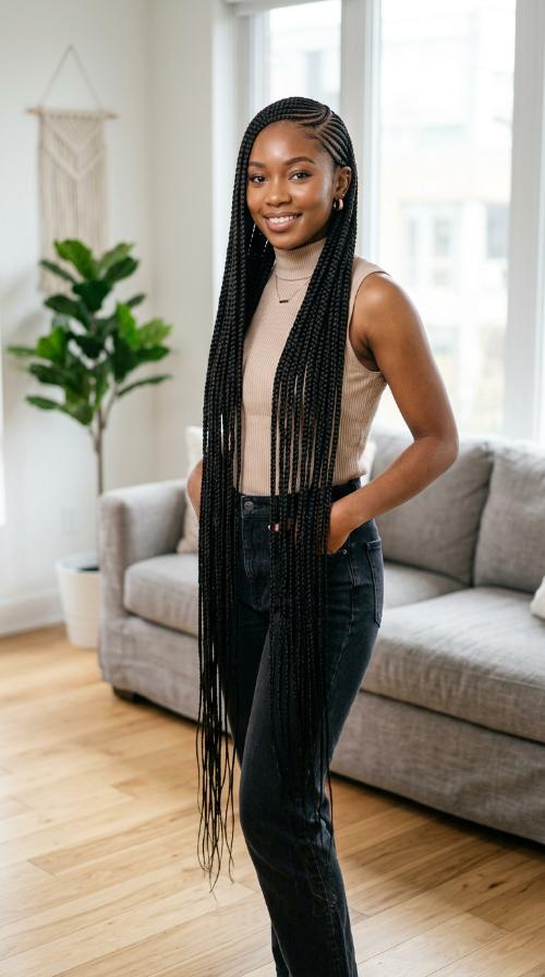 Extra Long Floor-Length Braids