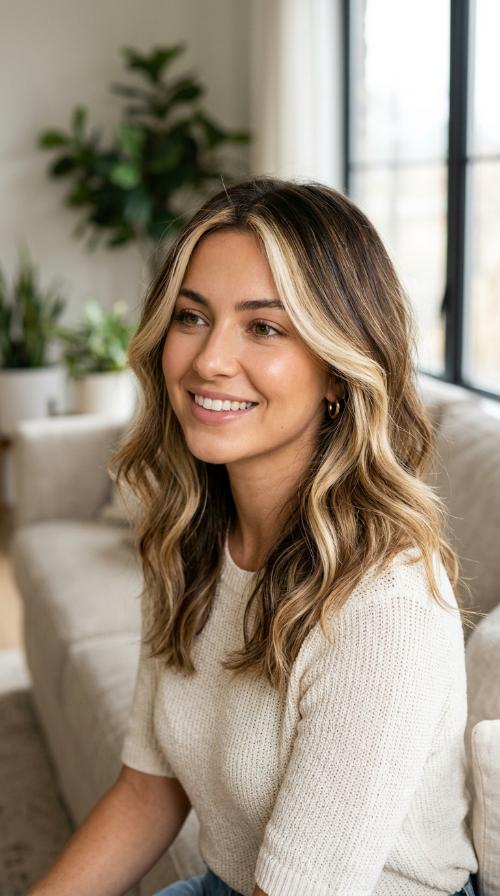 Face-Framing Money Piece Balayage