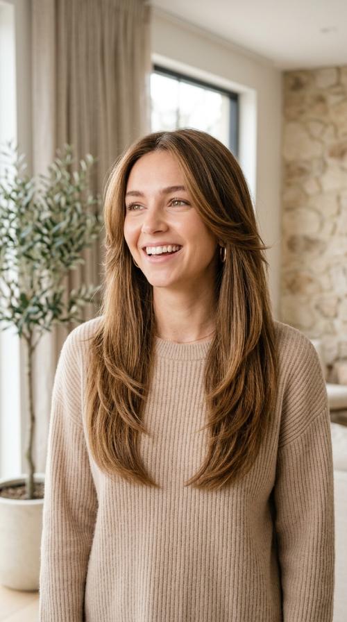 Feathered Crown Layers for Instant Lift