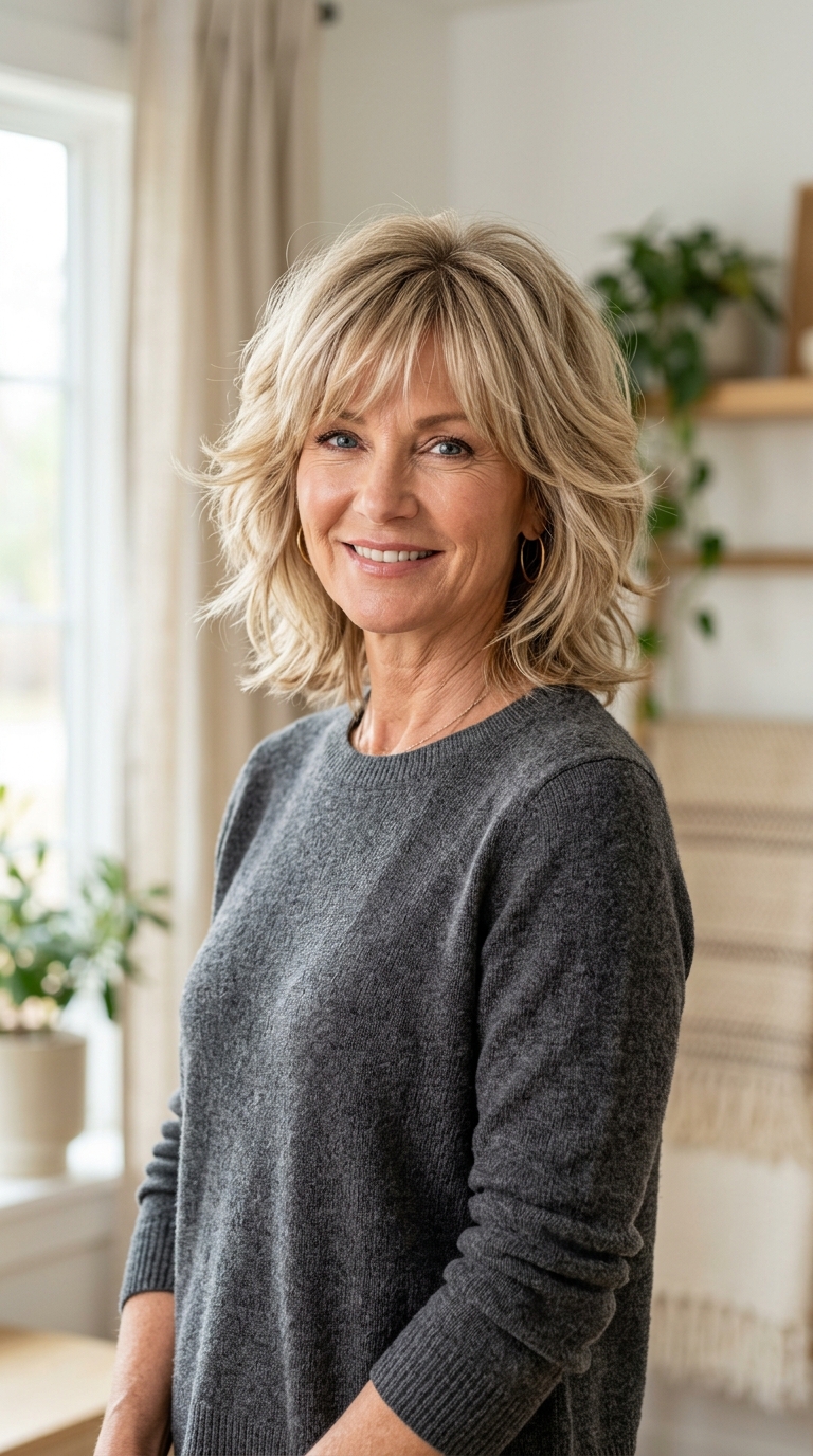 Feathered Layers with Soft Bangs