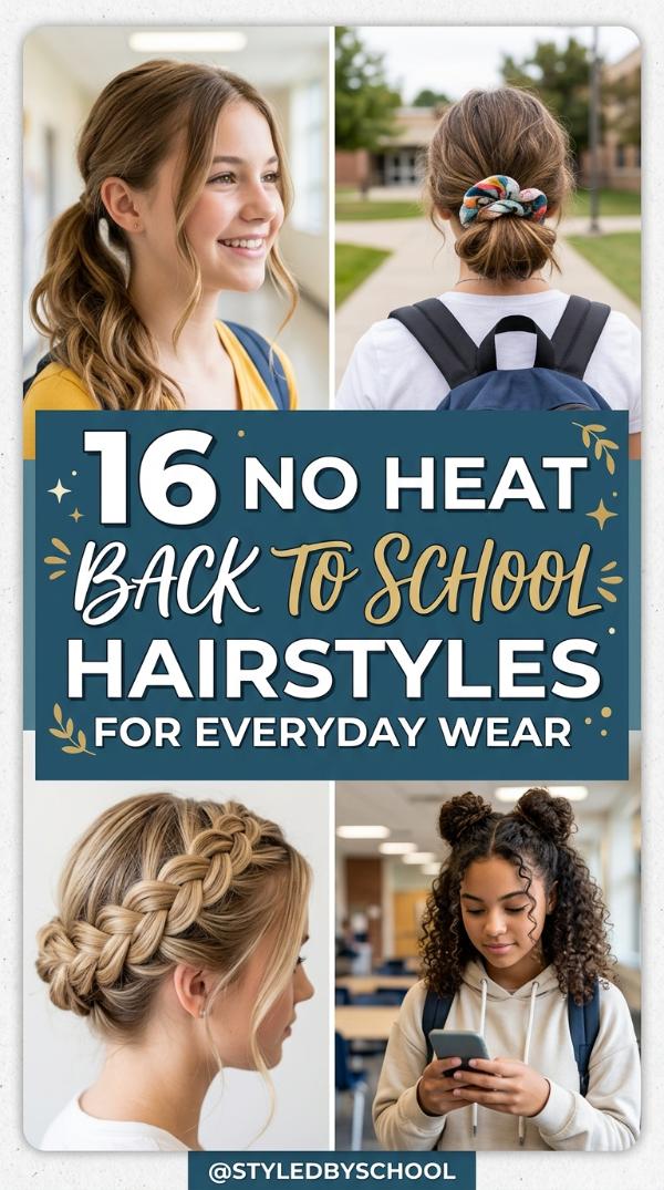 16 No heat back to school hairstyles for everyday wear