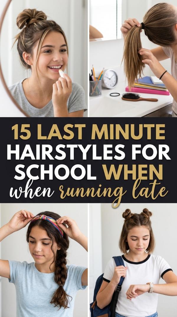 15 Last minute hairstyles for school when running late