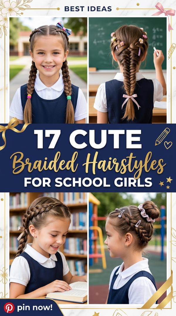 17 Cute braided hairstyles for school girls
