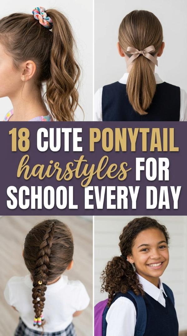 18 Cute ponytail hairstyles for school every day