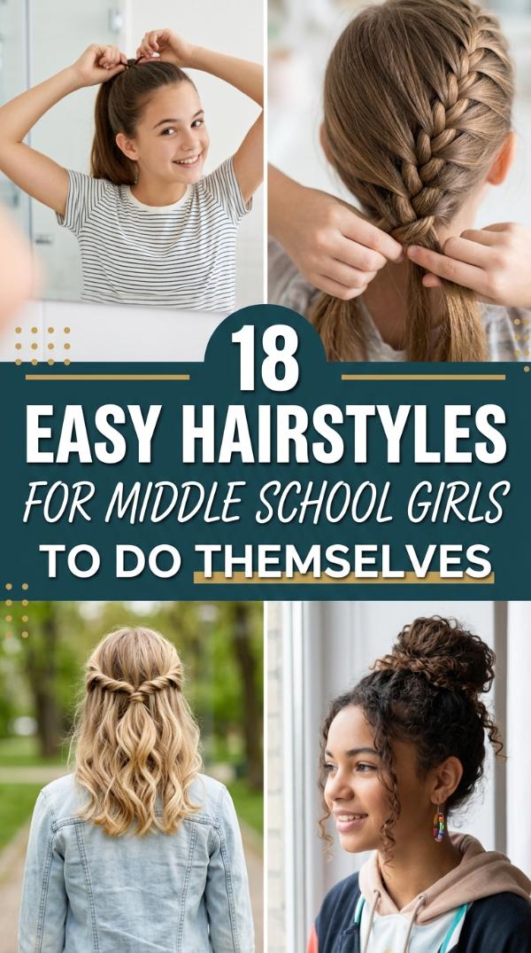 18 Easy hairstyles for middle school girls to do themselves