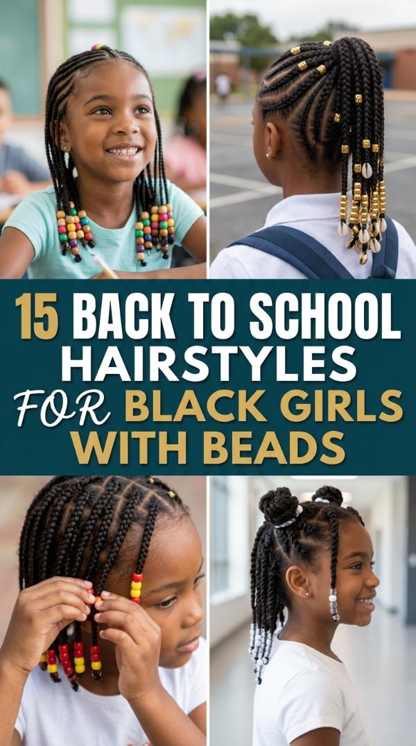 15 Back to school hairstyles for Black girls with beads