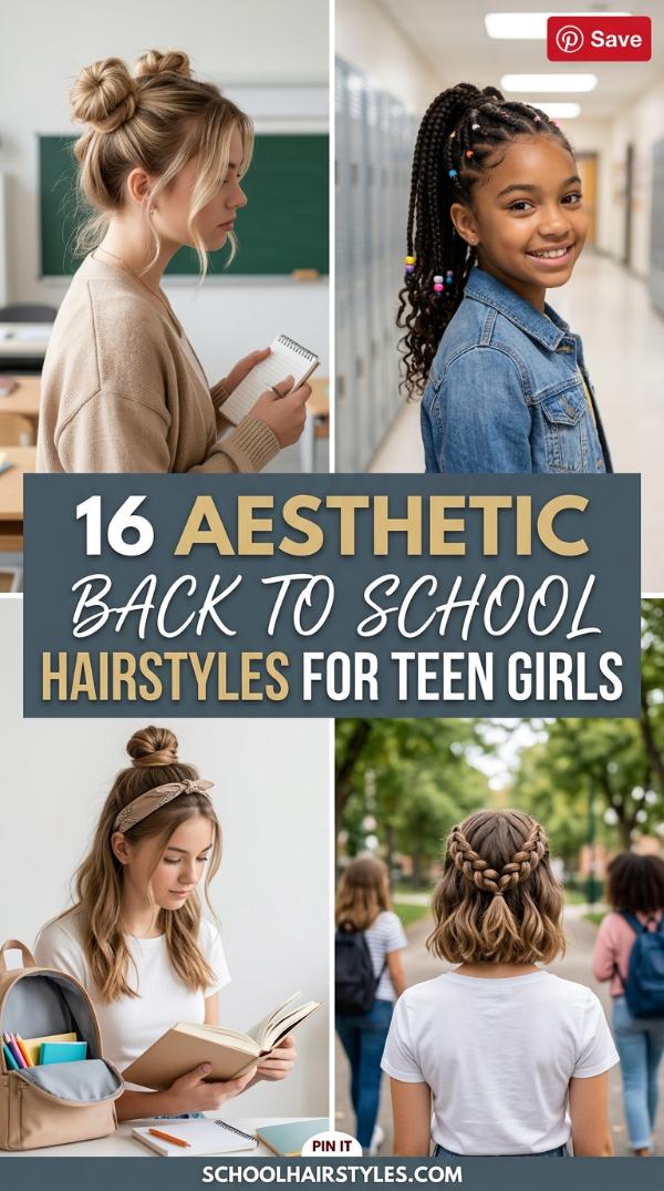 16 Aesthetic back to school hairstyles for teen girls