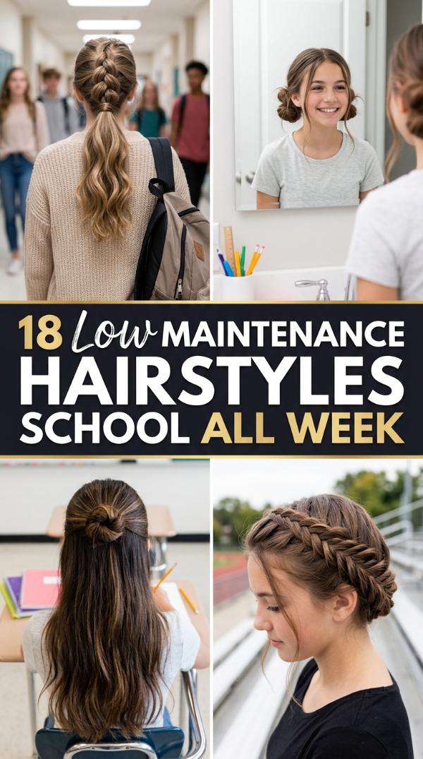 18 Low maintenance hairstyles for school all week