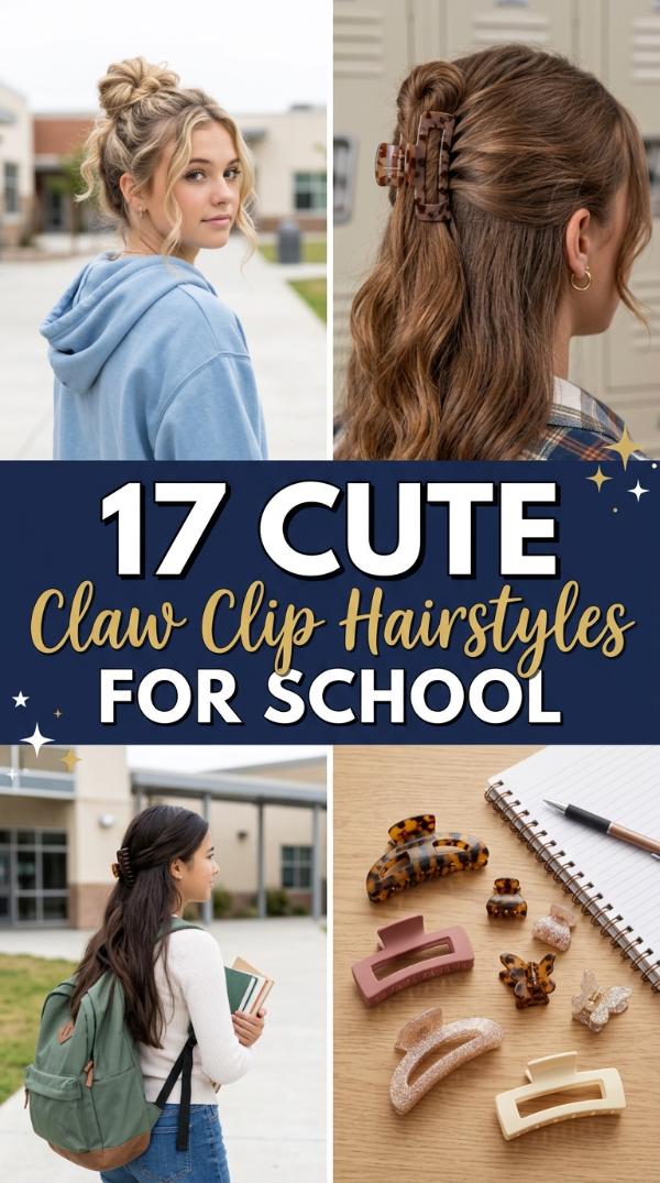 17 Cute claw clip hairstyles for school